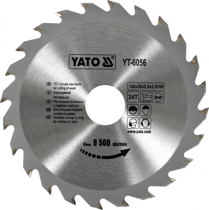 Disc fierastrau circular YATO dinti wolfram pentru lemn 130-140-150-160 mm [4]
