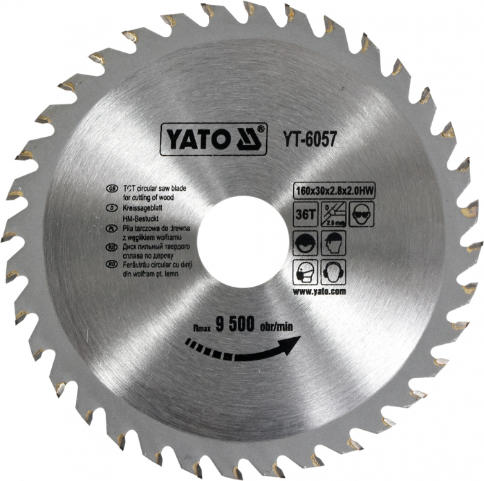 Disc fierastrau circular YATO dinti wolfram pentru lemn 130-140-150-160 mm [5]