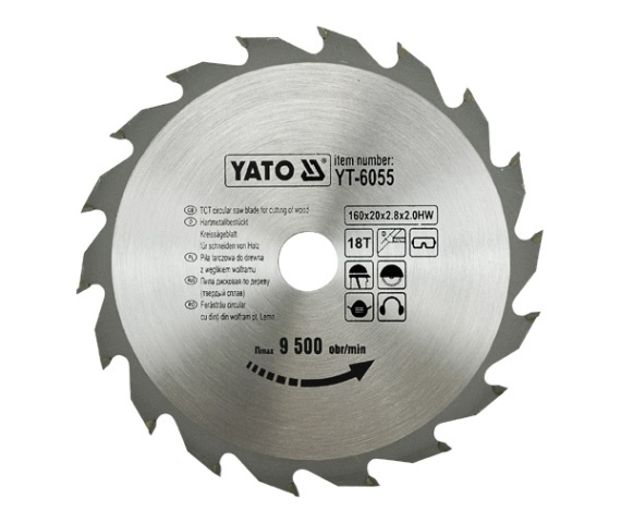 Disc fierastrau circular YATO dinti wolfram pentru lemn 130-140-150-160 mm [3]