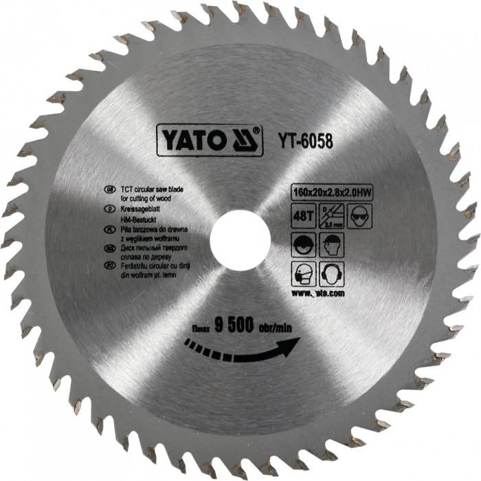 Disc fierastrau circular YATO dinti wolfram pentru lemn 130-140-150-160 mm [6]