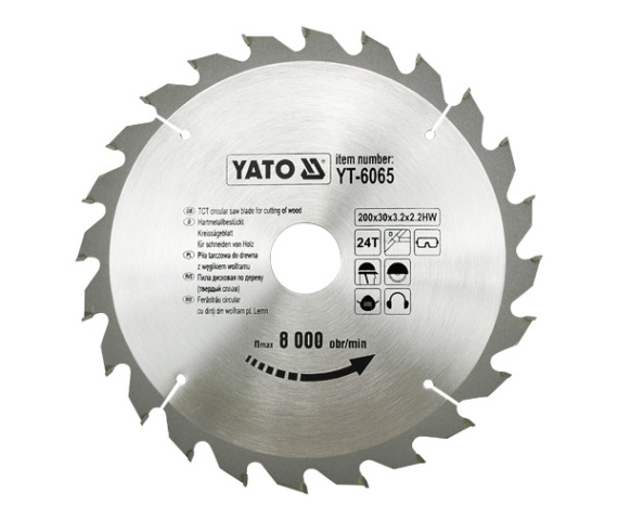 Disc fierastrau circular yato dinti wolfram pentru lemn 200-210-216-235-250-255 mm