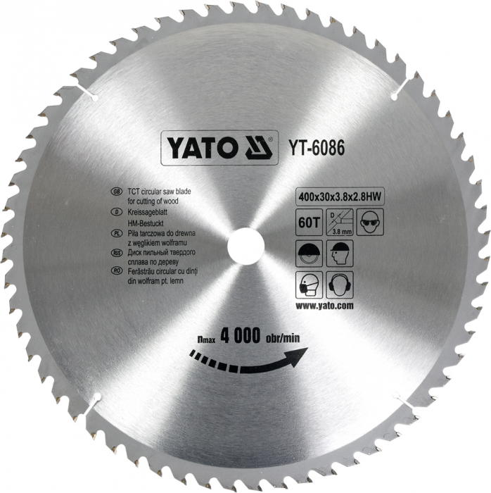 Disc fierastrau circular YATO dinti wolfram pentru lemn 300-305-315-350-400 mm [10]