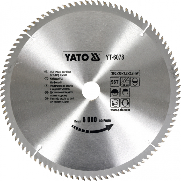 Disc fierastrau circular YATO dinti wolfram pentru lemn 300-305-315-350-400 mm [4]