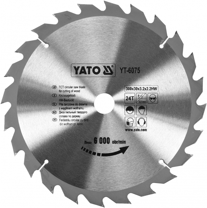 Disc fierastrau circular YATO dinti wolfram pentru lemn 300-305-315-350-400 mm "dinti