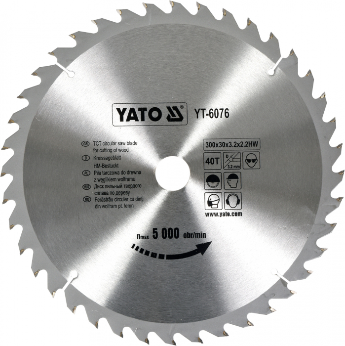 Disc fierastrau circular YATO dinti wolfram pentru lemn 300-305-315-350-400 mm [2]