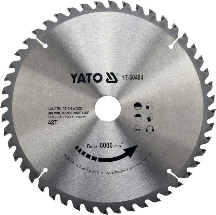 Disc fierastrau circular YATO dinti wolfram pentru lemn constructii 160-180-250 mm [3]