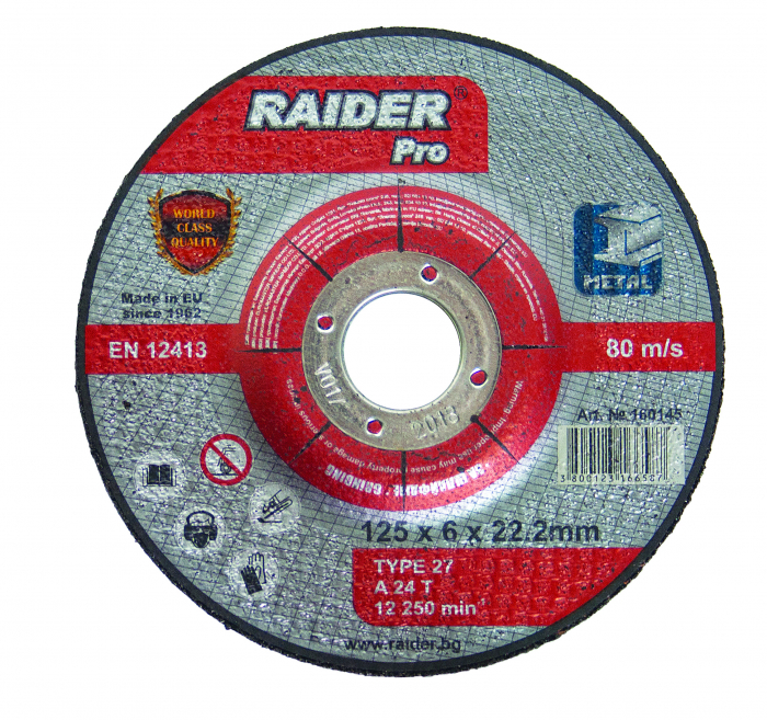 Disc pentru slefuit metal 115х6.0х22.2mm rdp raider