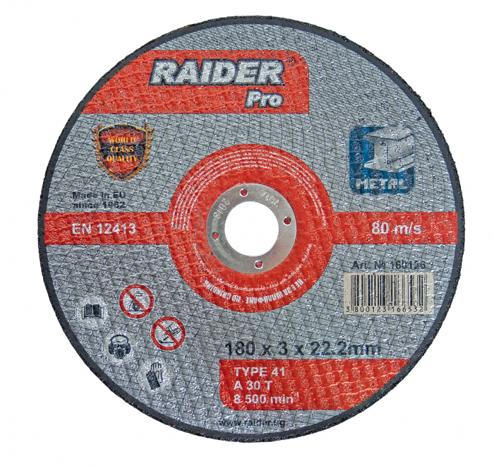 Disc pentru taiat metal 180х3.0х22.2mm rdp raider