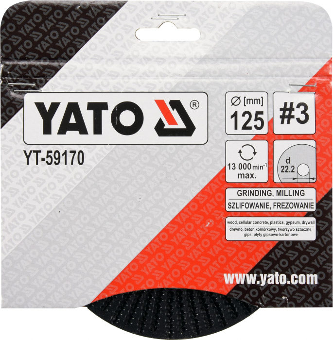 Disc raspil pentru lemn YATO depresat 125mm conic [4]