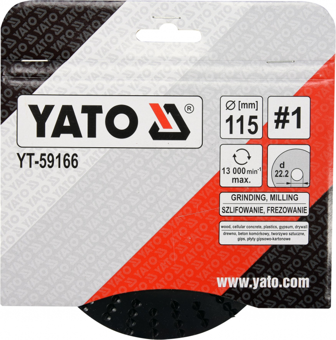 Disc raspil pentru lemn YATO depresat NR1 conic [4]