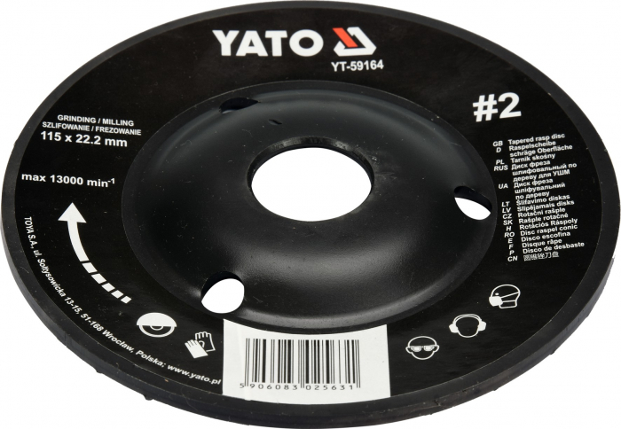 Disc raspil pentru lemn YATO depresat NR2 conic [3]