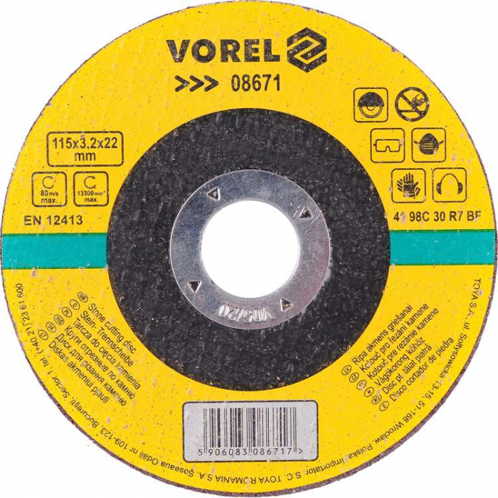 DISC TAIAT PIATRA 115X3,2X22 MM VOREL [2]