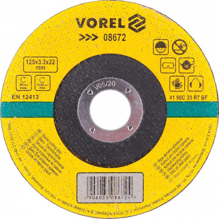 DISC TAIAT PIATRA 125X3,2X22 MM VOREL [2]