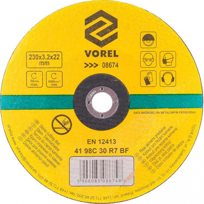 DISC TAIAT PIATRA 230X3,2X22 MM VOREL [2]