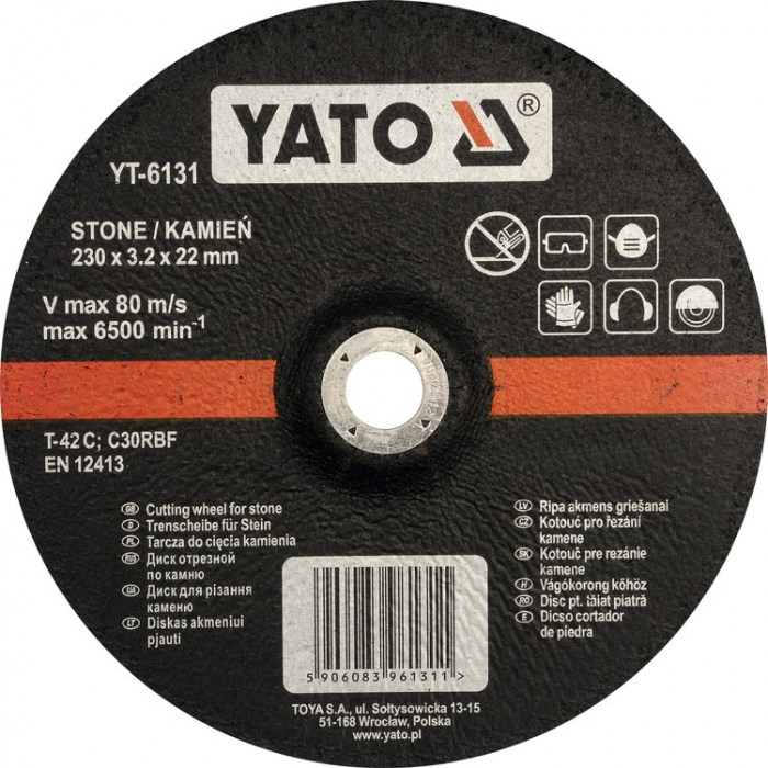 DISC TAIAT PIATRA 230X3.2X22MM YATO [2]