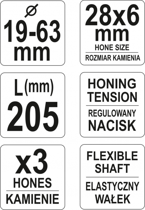 Dispozitiv honuit cilindrii YATO 19-63mm, 205mm [5]