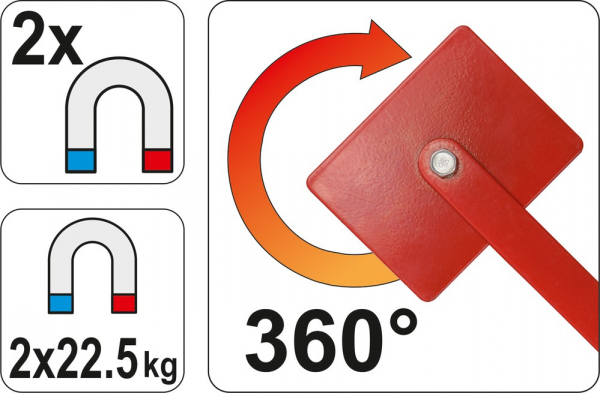 Dispozitiv pentru sudura YATO, reglabil, magnetic, 360° [3]