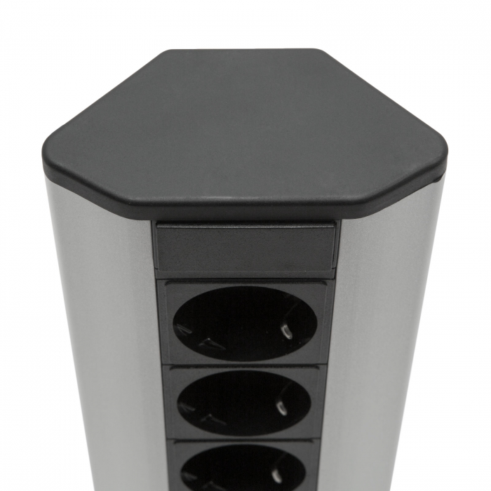 Distribuitor de colţ 5 x 250V, 16A / 2 x USB, 2,1A [4]