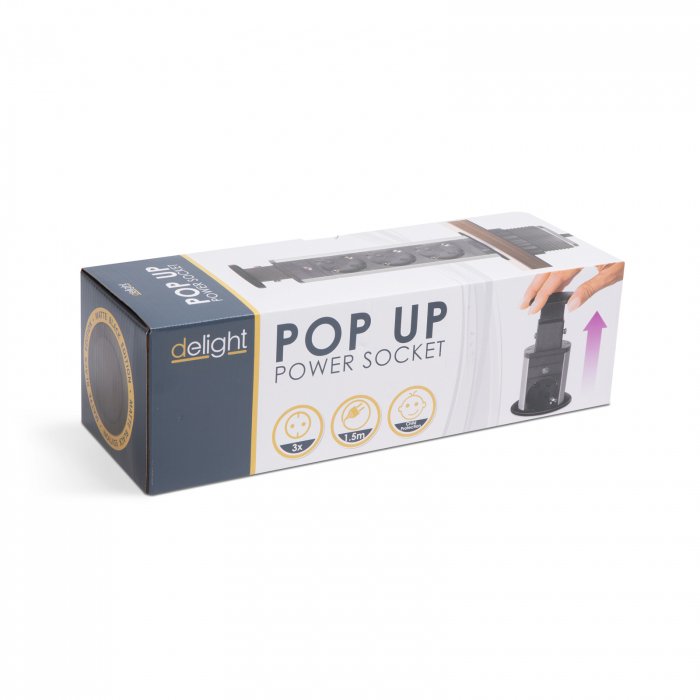 Distribuitor electric ascuns - 3 prize - negru mat - Delight [4]