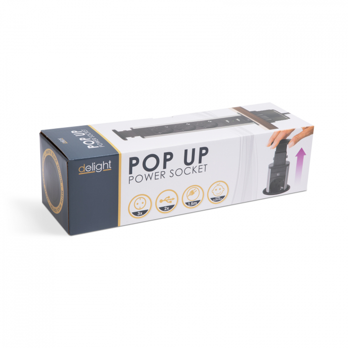 Distribuitor electric ascuns - 3 prize - negru mat - Delight [5]