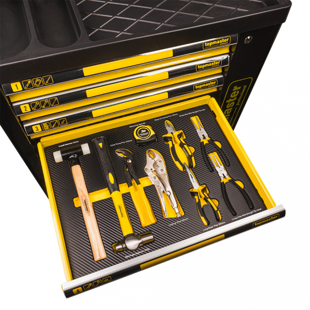 Dulap Scule Profesional TMP, 7 Sertare, 219 Piese, Echipat Complet, pe Roti, Organizator Mobil pentru Atelier si Service Auto [8]
