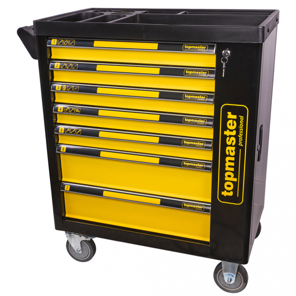 Dulap Scule Profesional TMP, 7 Sertare, 219 Piese, Echipat Complet, pe Roti, Organizator Mobil pentru Atelier si Service Auto [2]