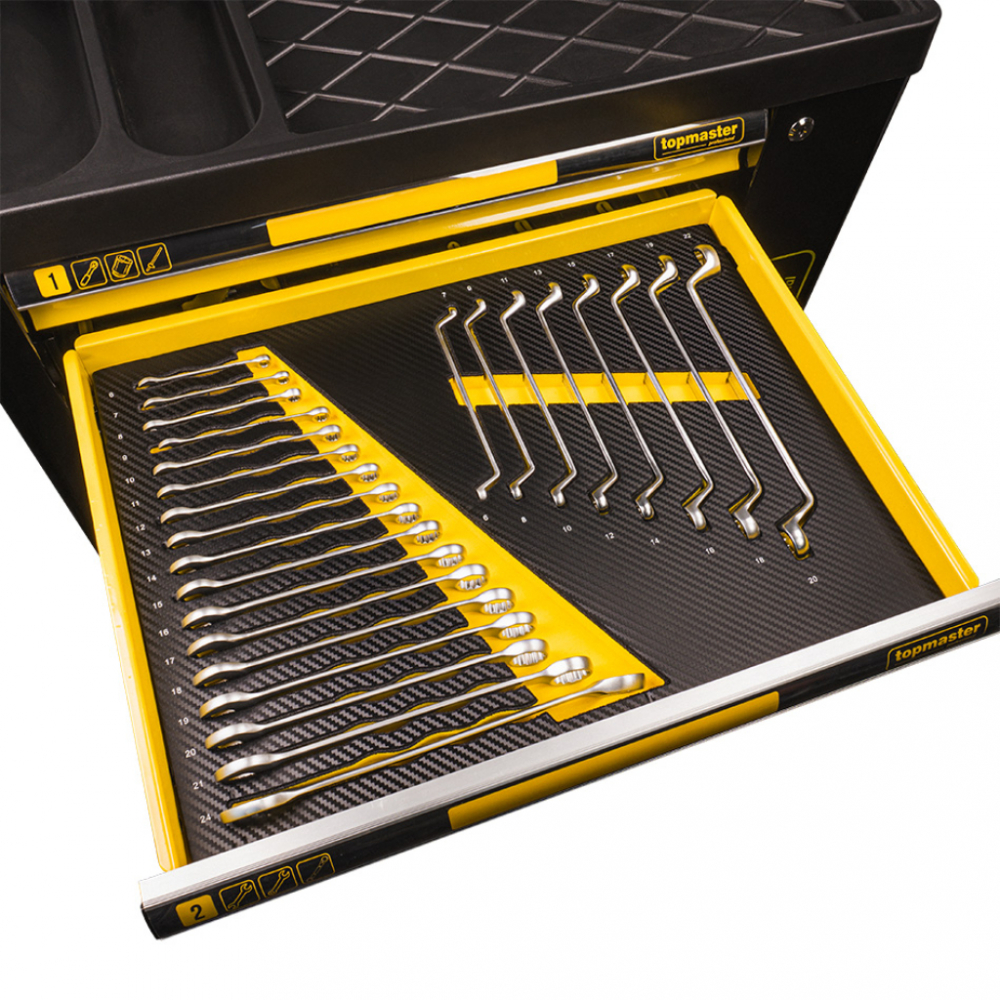Dulap Scule Profesional TMP, 7 Sertare, 219 Piese, Echipat Complet, pe Roti, Organizator Mobil pentru Atelier si Service Auto [6]