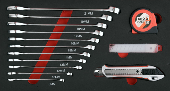 Troler scule profesional YATO echipat, 3 compartimente, 78 scule [8]