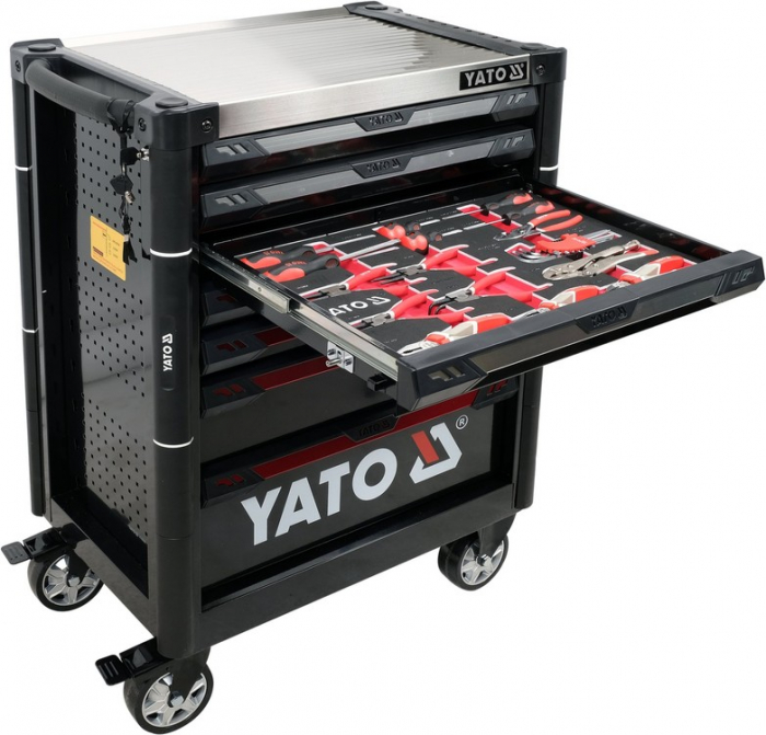 Dulap scule profesional YATO 7 sertare echipat 157 piese 977x725x480mm 157