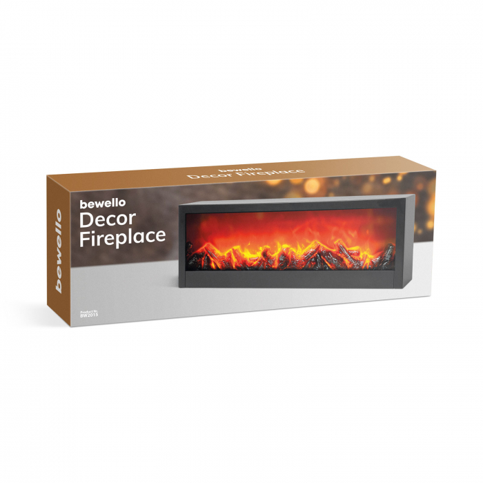 Șemineu cu efect de flăcări LED - baterie / USB - 60 x 10 x 20 cm [3]
