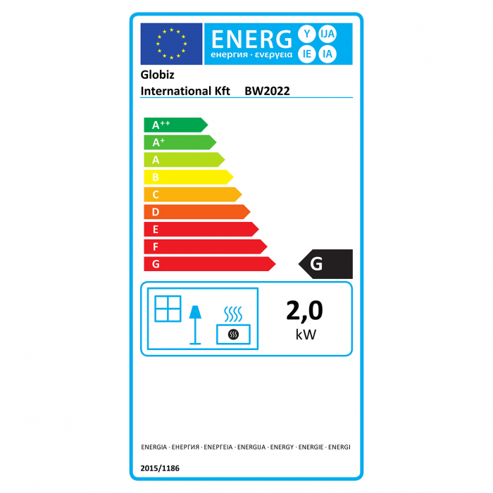 Șemineu electric de perete - radiator + LED - 91 x 15 x 56 cm [4]