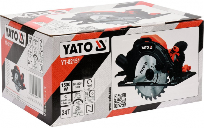 Fierastrau circular YATO 1500W 5500 rpm 185mm [3]