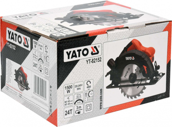 Fierastrau circular YATO 1500W 4800 rpm 185mm [4]
