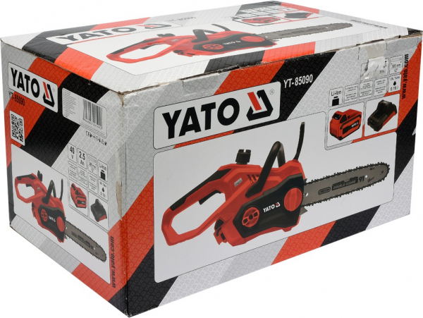 Fierastrau electric cu lant YATO, cu acumulator Li-Ion, 2.5 Ah, 30.5cm, 40V [6]