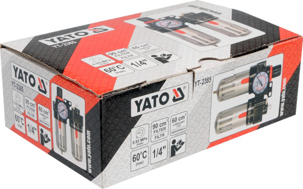 Filtru regulator YATO, cu reductor, 90cm3, ungator ulei 60cm3 [2]