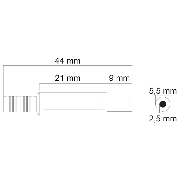 Fisa CC cu protector 5.5/2.5, set 5 buc. [3]