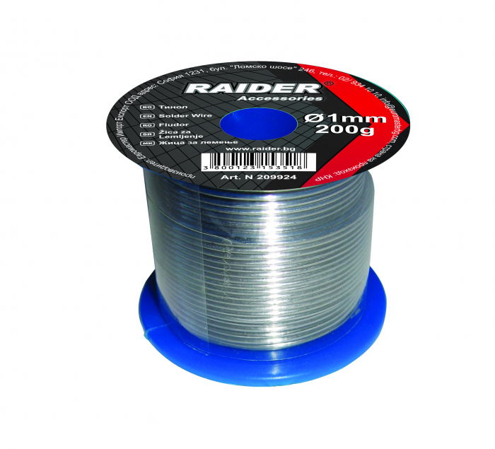 Fludor o1.0mm 200g 60%sn 40%pb raider