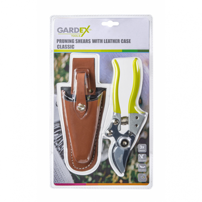 Foarfeca de gradina CLASSIC 200 mm cu teaca din piele GX GARDEX TOOLS [2]