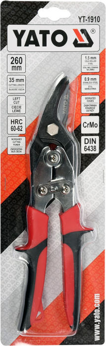 Foarfeca pentru tabla YATO taiere pe stanga 260mm CrMo max 1.5mm HRC 60-62 [2]