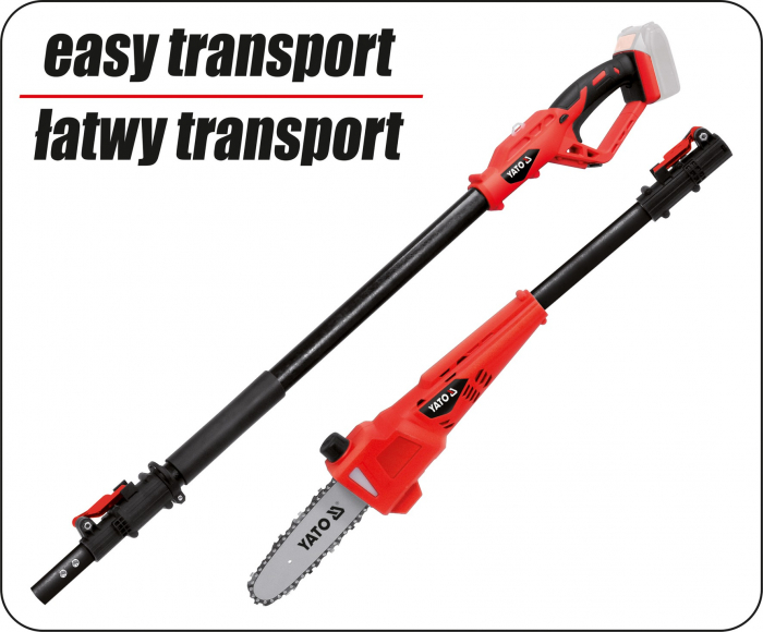 Fierastrau electric tip emondor YATO telescopic 200 - 280 cm 18V (Fara acumulator si incarcator) [5]