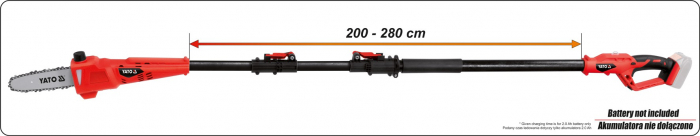 Fierastrau electric tip emondor YATO telescopic 200 - 280 cm 18V (Fara acumulator si incarcator) [4]