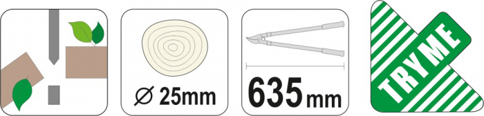 Foarfeca pentru crengi YATO, Otel carbon, 635mm [3]