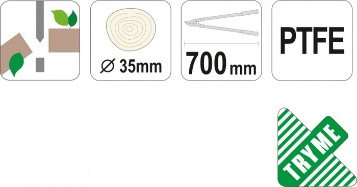 Foarfeca pentru crengi YATO, PTFE, 700mm [3]