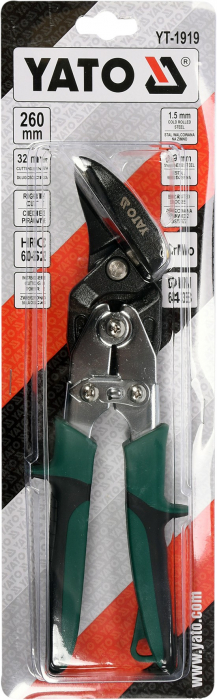 Foarfeca pentru tabla YATO taiere pe dreapta 260mm CrMo max 1.5mm [2]