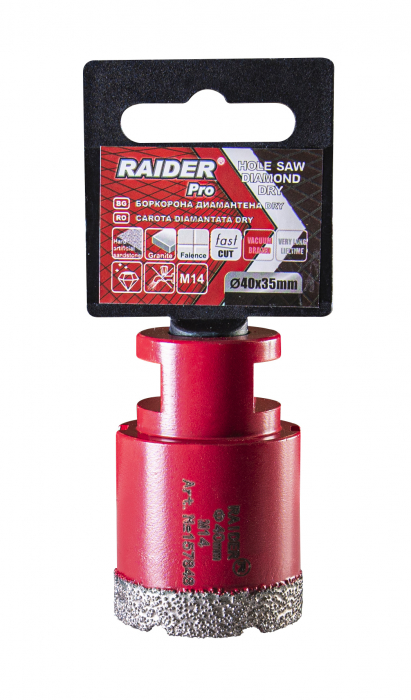 Freza diamantata pentru frezare uscata m14 x 40 mm raider