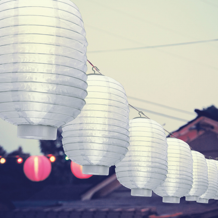 Garden of Eden - Lampion solar cu LED alb, alb rece 21 cm [2]