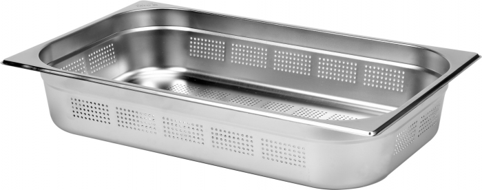 GASTRONORM CONTAINER GN STAINLESS STEEL 1 1 100MM PERFORATED
