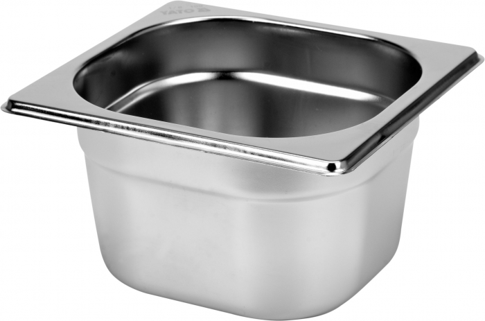 GASTRONORM CONTAINER GN STAINLESS STEEL 1 6 100MM