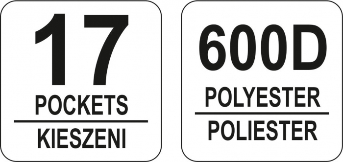 Geanta Pentru Scule YATO, Cu maner, Poliester, 17 buzunare [3]
