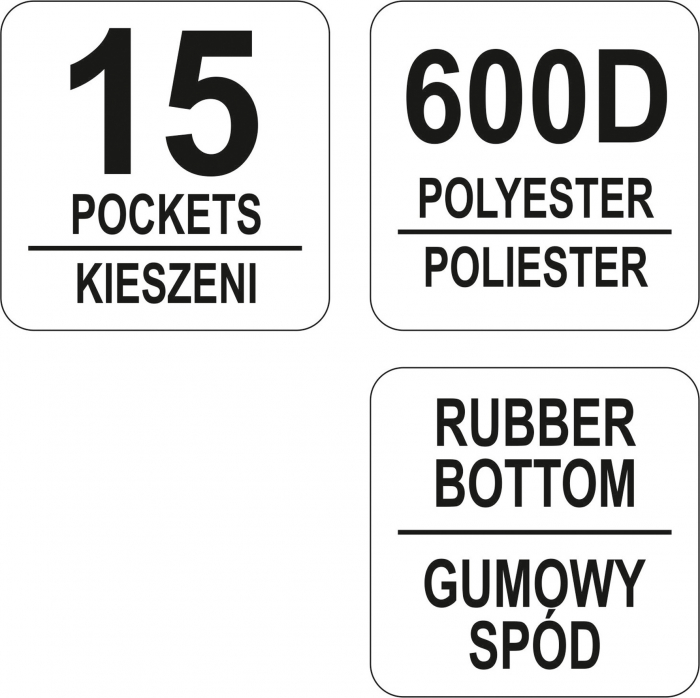 Geanta Pentru Scule YATO, Poliester, 15 buzunare [5]